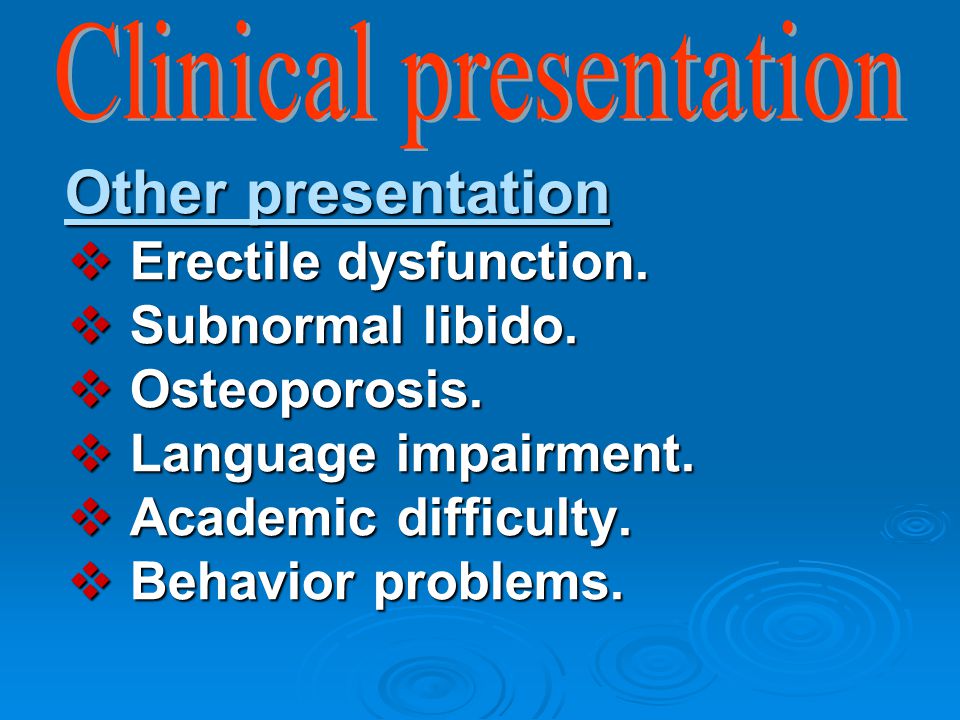 Clinical presentation