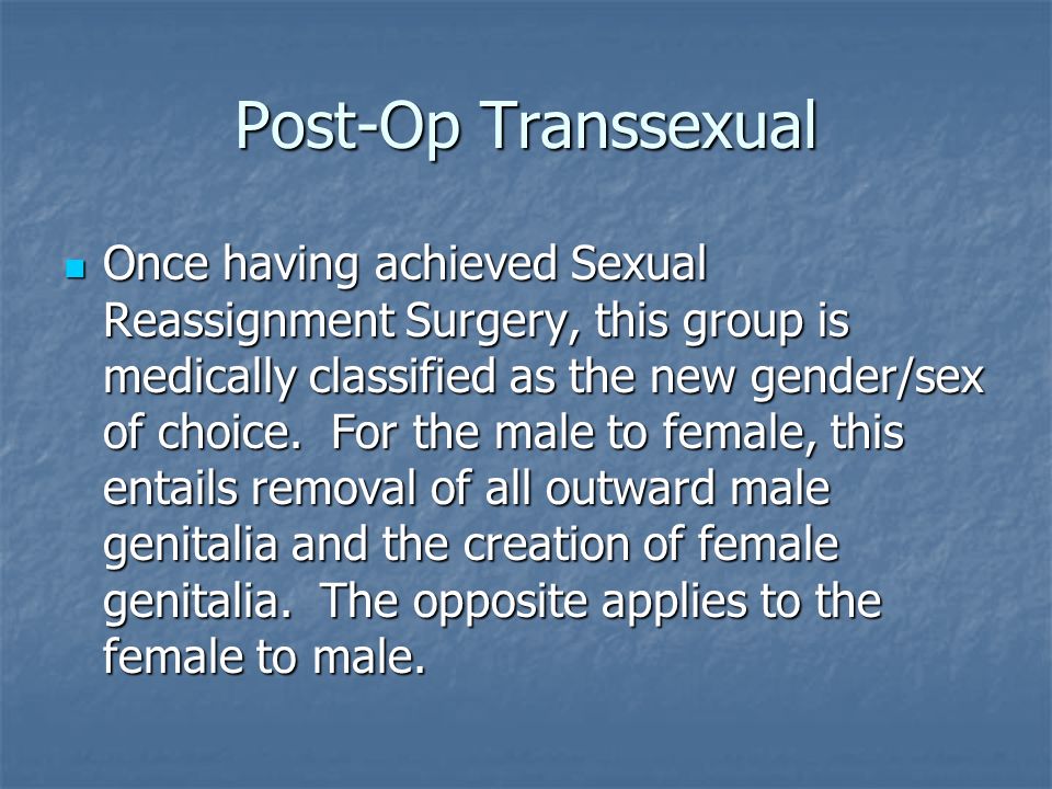 Op pictures post transexual Gender Affirming