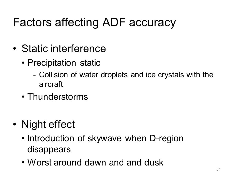 Factors affecting ADF accuracy