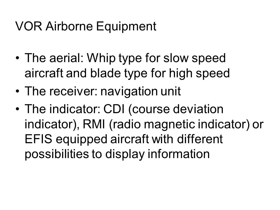 VOR Airborne Equipment