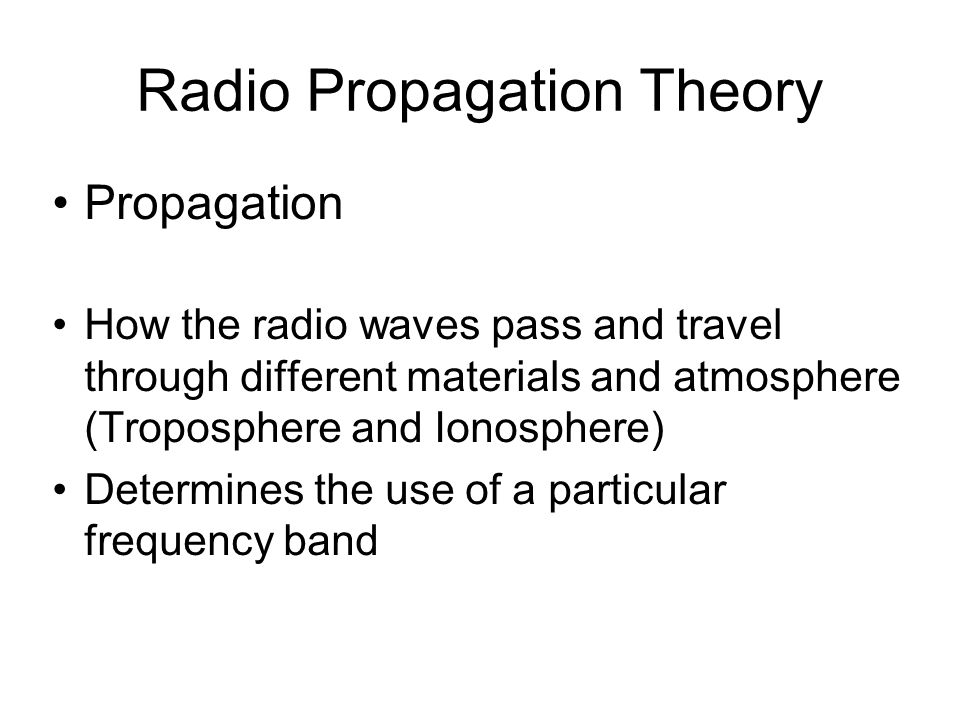 Radio Propagation Theory