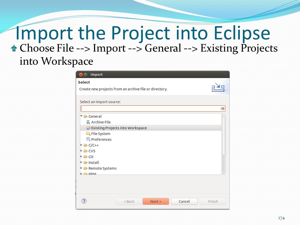 Import the Project into Eclipse