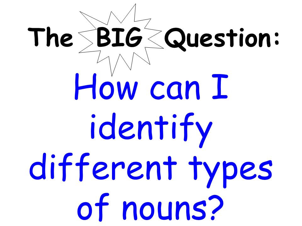 How can I identify different types of nouns