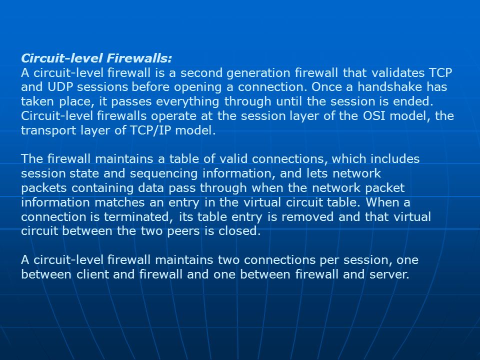 Circuit-level Firewalls: