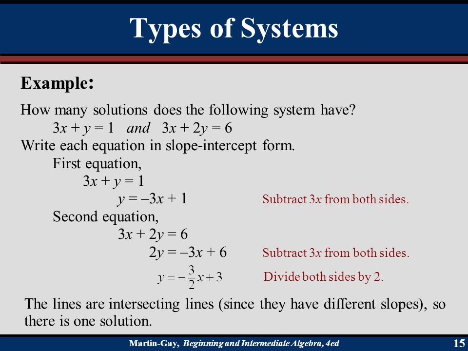 Types of Systems Example: