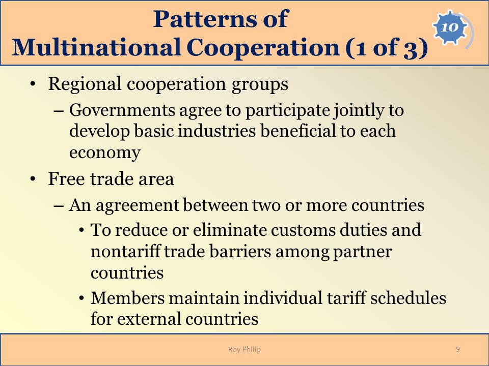 Patterns of Multinational Cooperation (1 of 3)