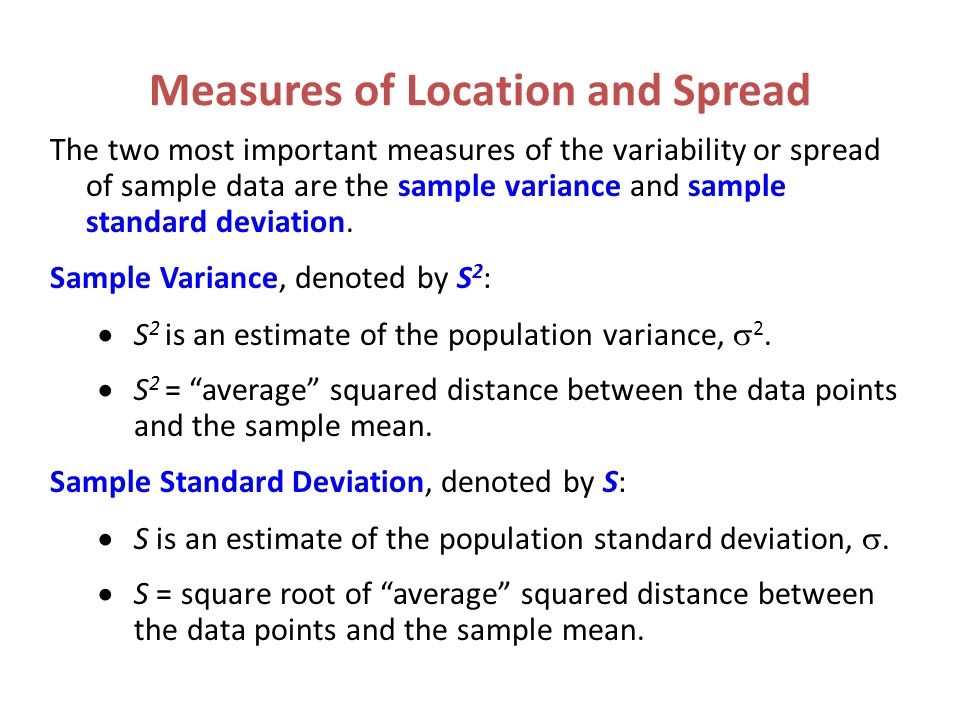 Measures of Location and Spread