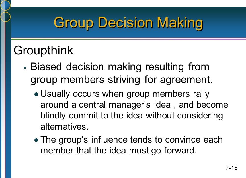 nature of managerial decision making