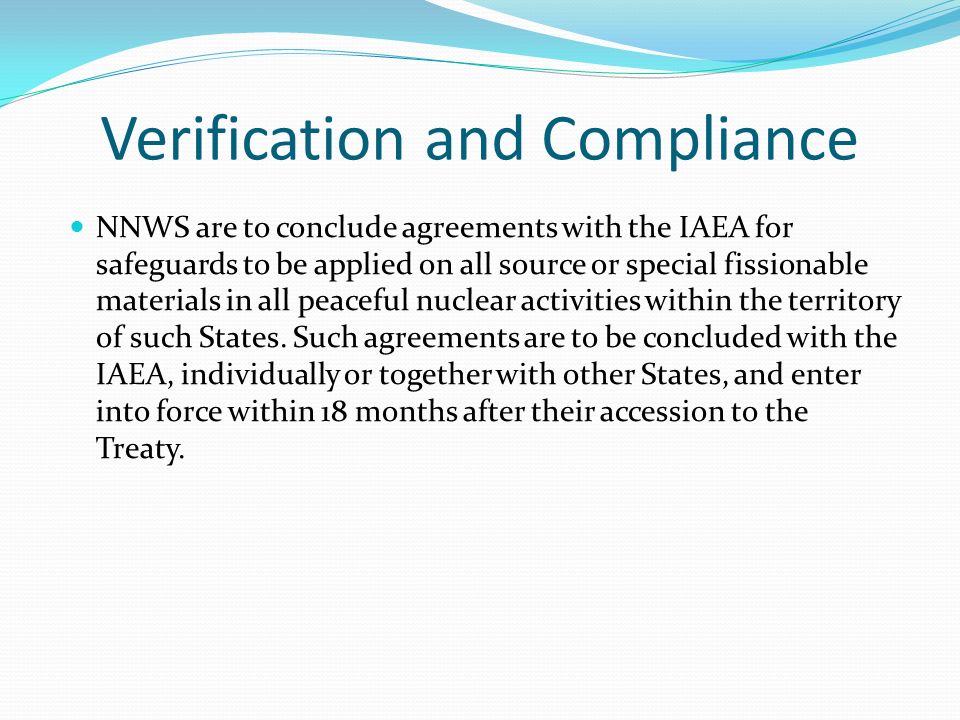 Verification and Compliance