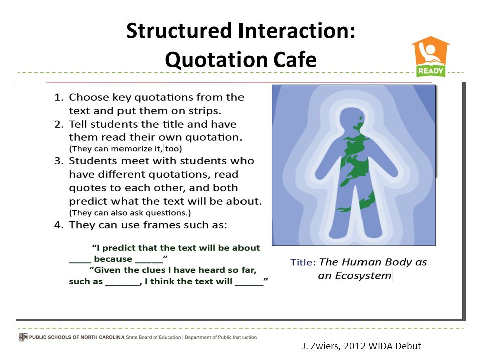 Structured Interaction: Quotation Cafe