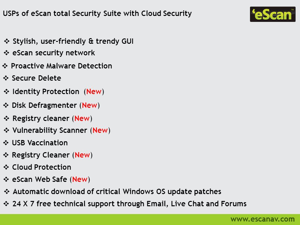 EScan Total Security Suite 1 User 3 Years New
