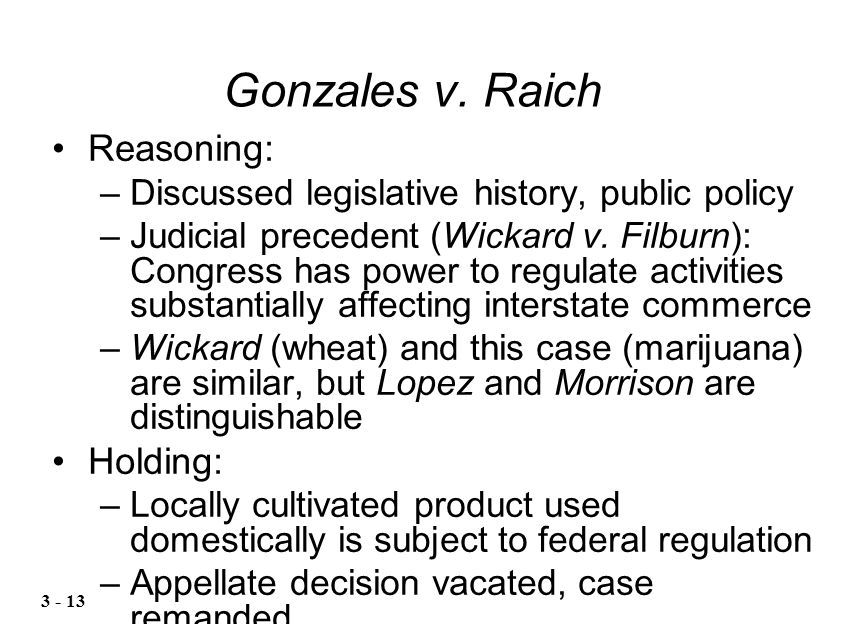 gonzales v raich case brief summary