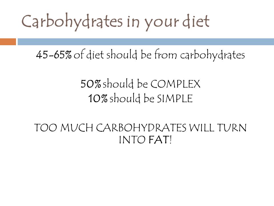 Carbohydrates in your diet