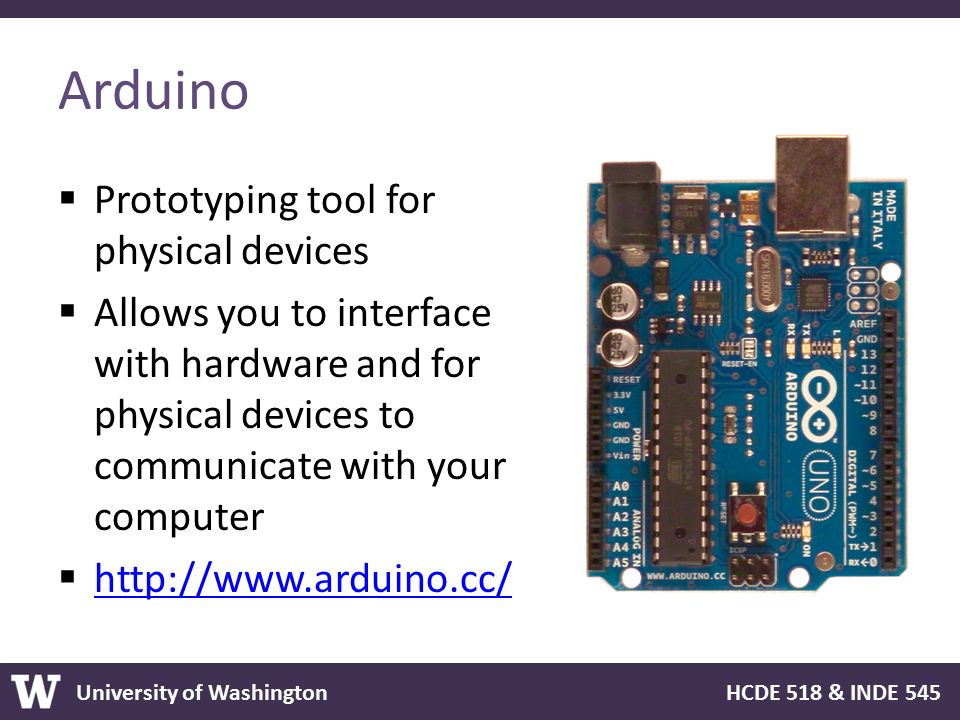 Arduino Prototyping tool for physical devices