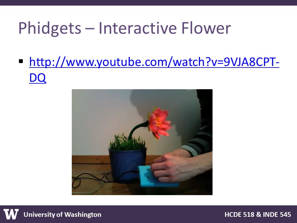 Phidgets – Interactive Flower