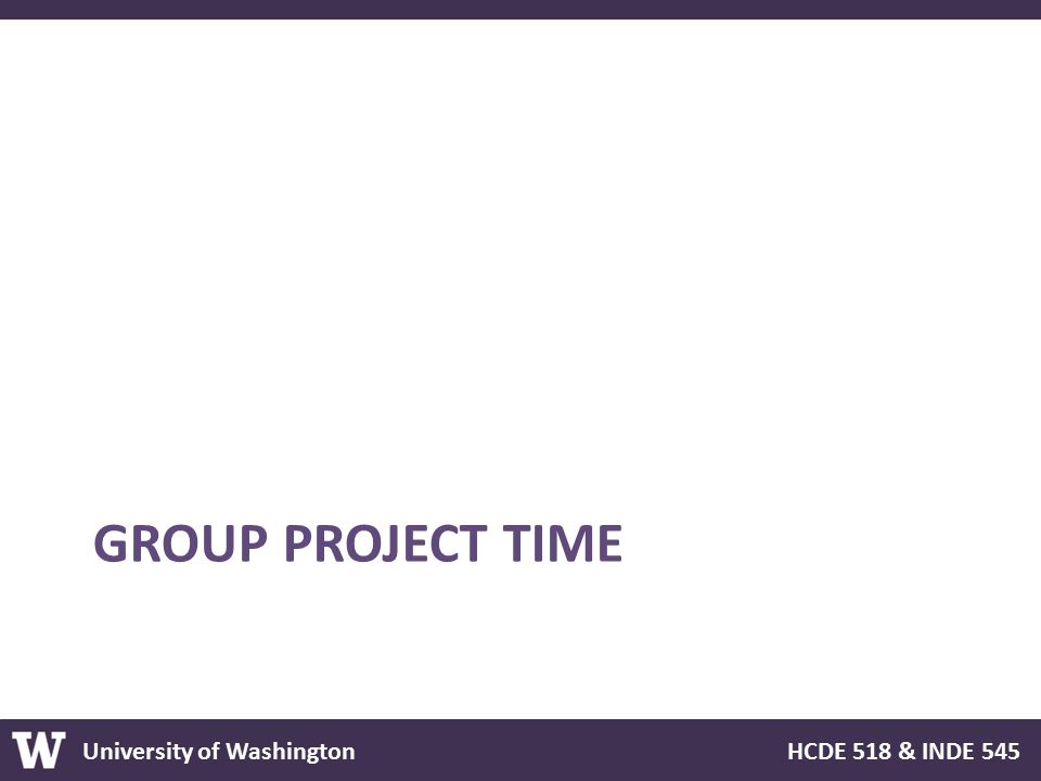 Group Project time