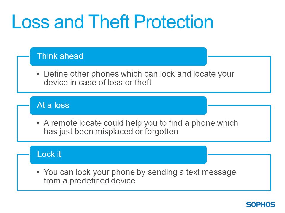 Loss and Theft Protection