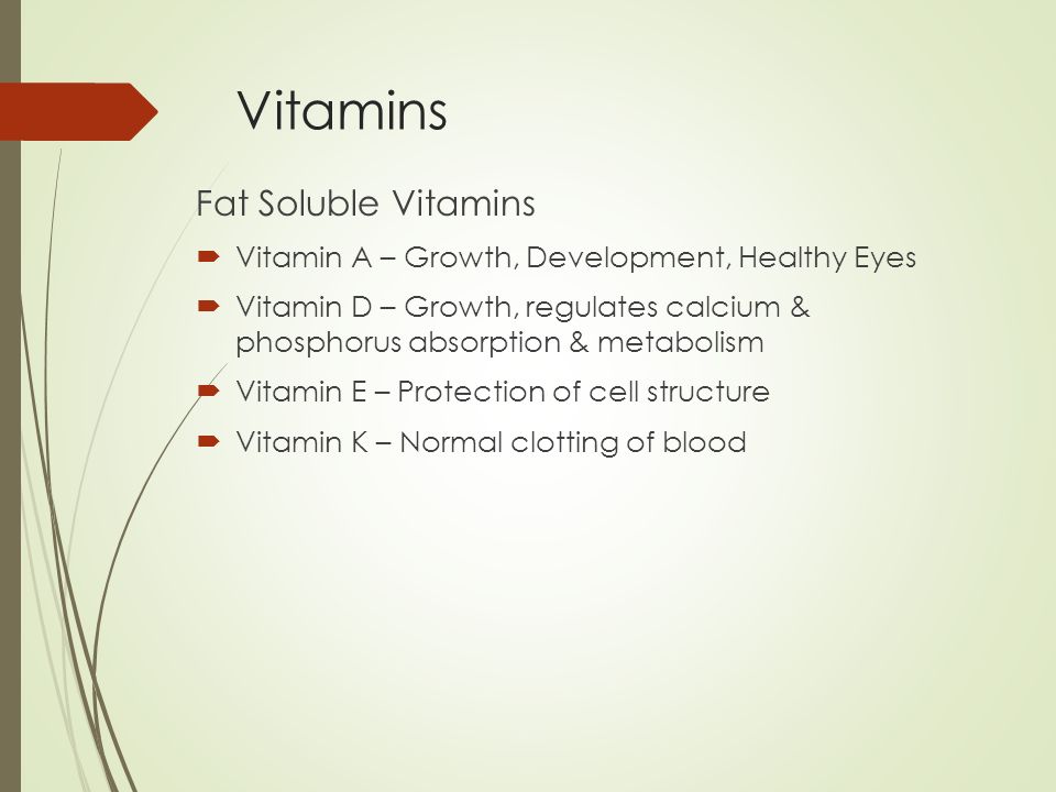 Vitamins Fat Soluble Vitamins