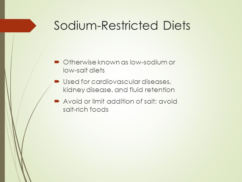 Sodium-Restricted Diets