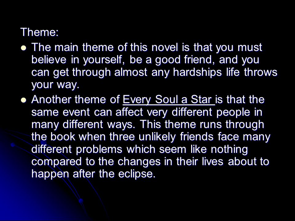 Every Soul a Star By Wendy Mass - ppt video online download
