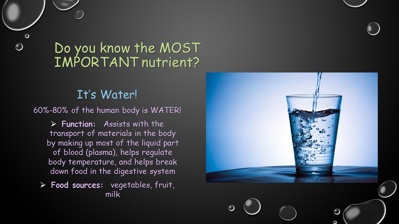 Do you know the MOST IMPORTANT nutrient