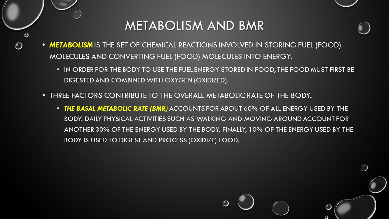 Metabolism and BMR