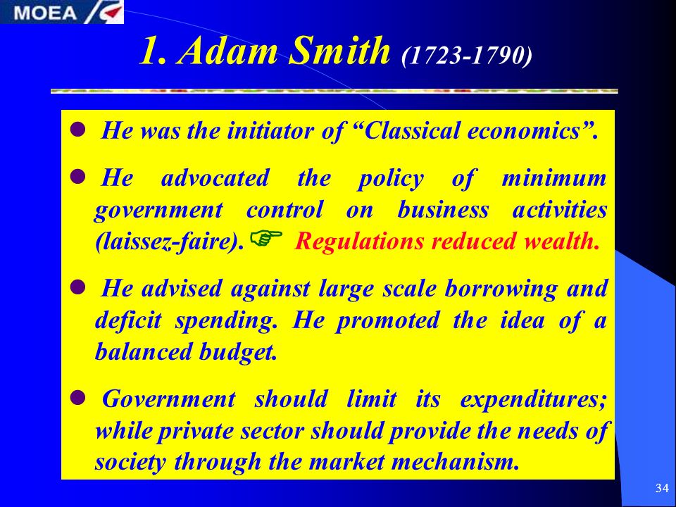 1. Adam Smith ( ) He was the initiator of Classical economics .