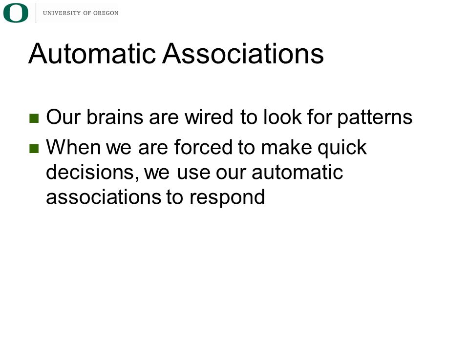 Automatic Associations