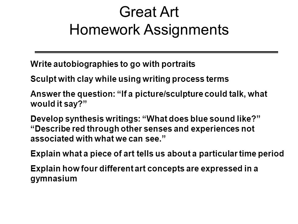 art assignments