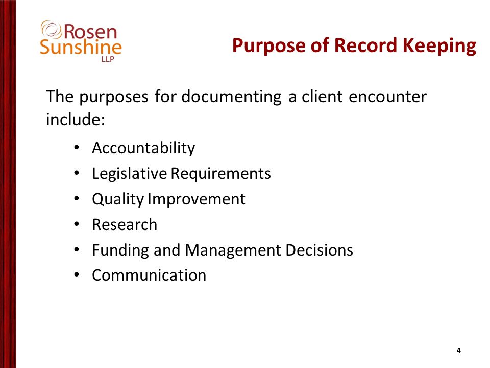 Record Keeping and Requests for Records: What Professionals Need to Know  Presentation for: OAND Convention November 23, 2014 Elyse Sunshine. - ppt  download