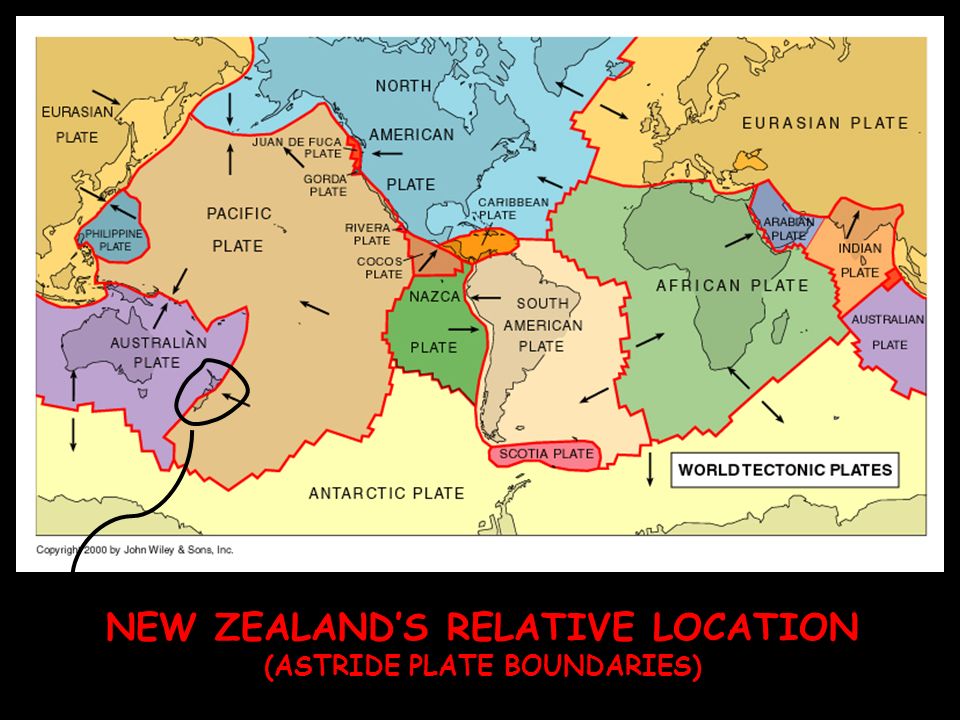 NEW ZEALAND’S RELATIVE LOCATION (ASTRIDE PLATE BOUNDARIES)