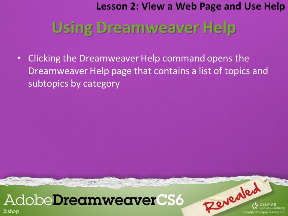 Using Dreamweaver Help