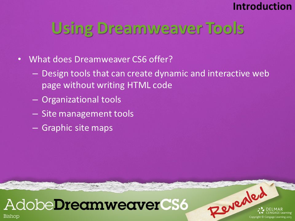 Using Dreamweaver Tools