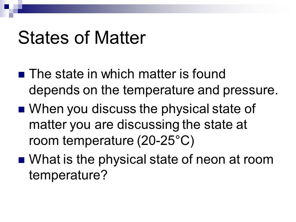 What State Of Matter Is Neon