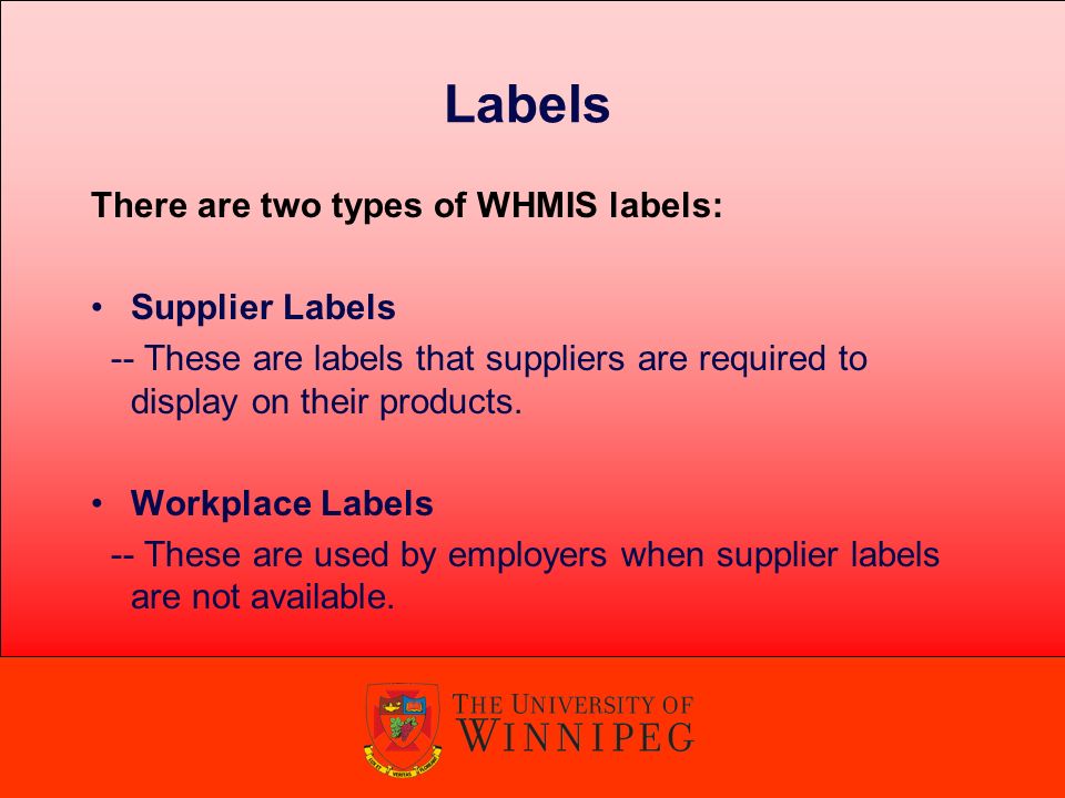 Workplace Hazardous Materials Information System (W.H.M.I.S. ...