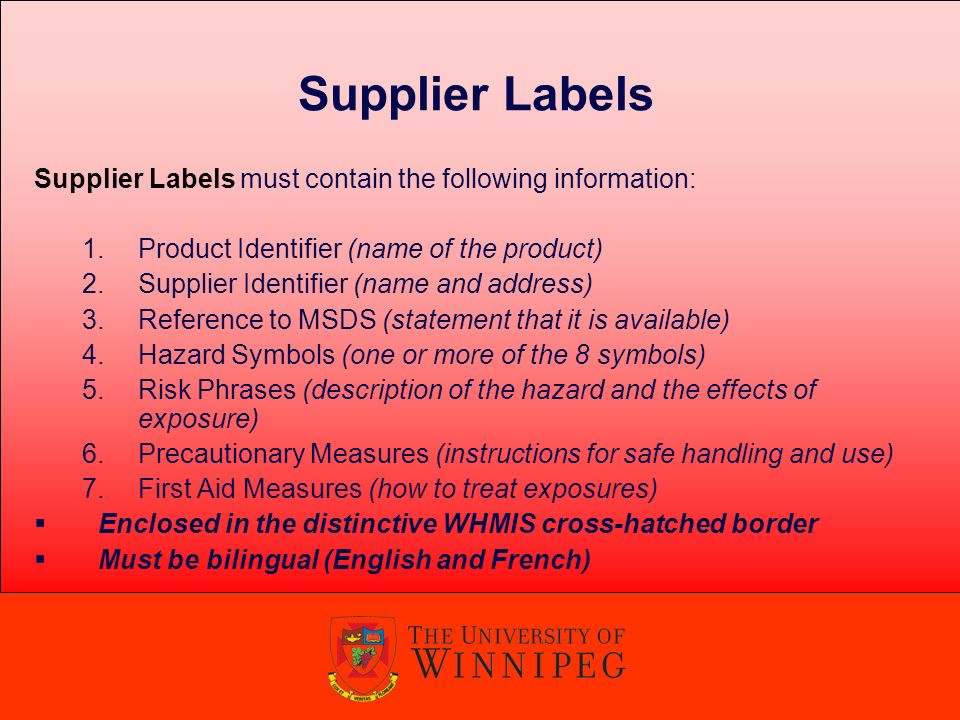 Workplace Hazardous Materials Information System (W.H.M.I.S. ...