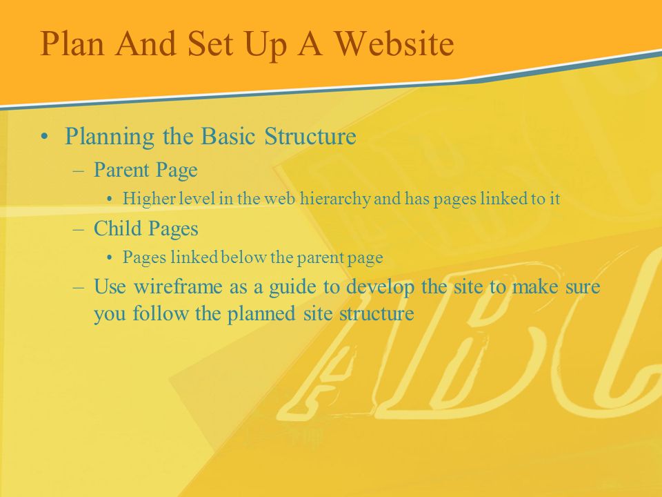 Plan And Set Up A Website
