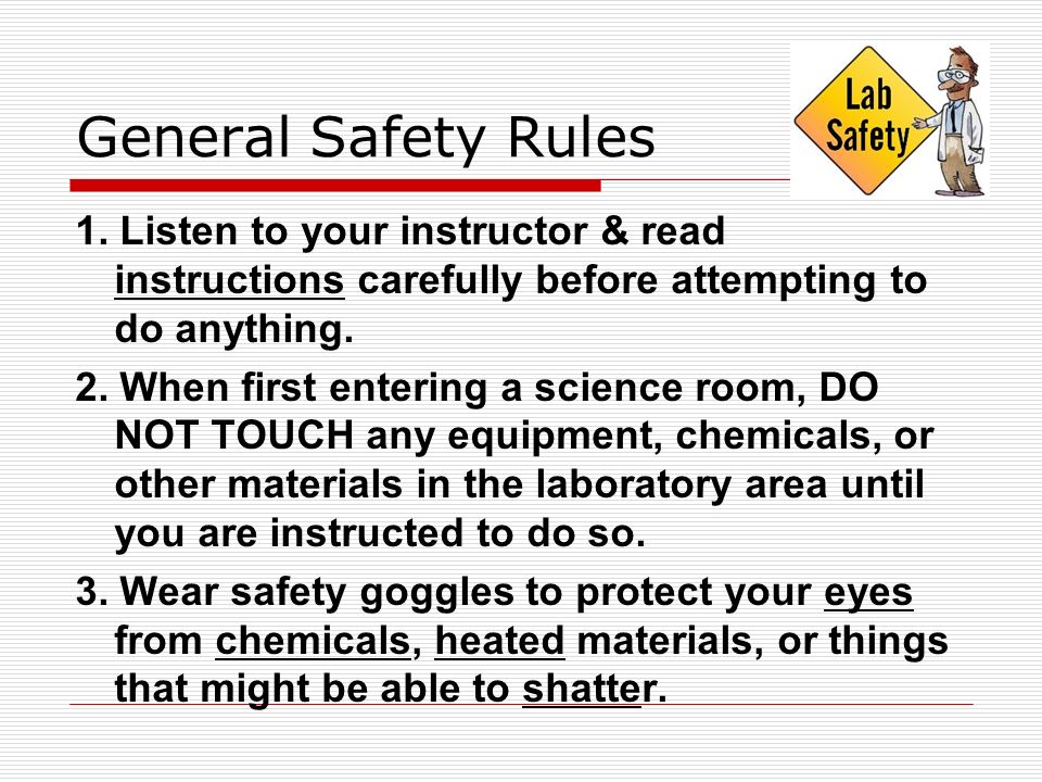 Lab Safety Rules & Guidelines - ppt video online download
