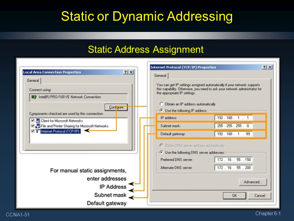 Статический адрес пример. Static or Dynamic. Static IP address. NETPROTOCOL.