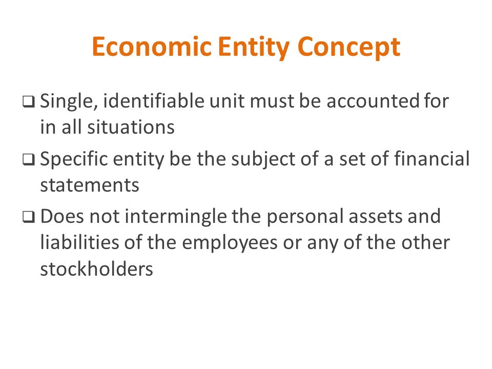 Economic Entity Concept