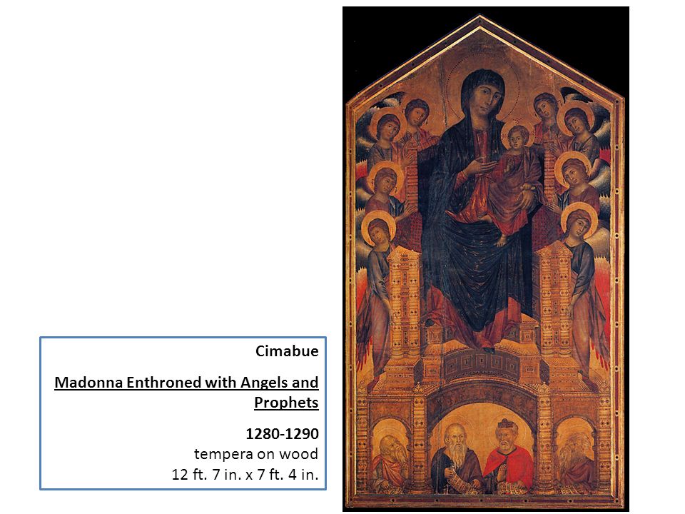 Cimabue Madonna Enthroned with Angels and Prophets.