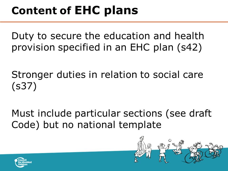 Content of EHC plans