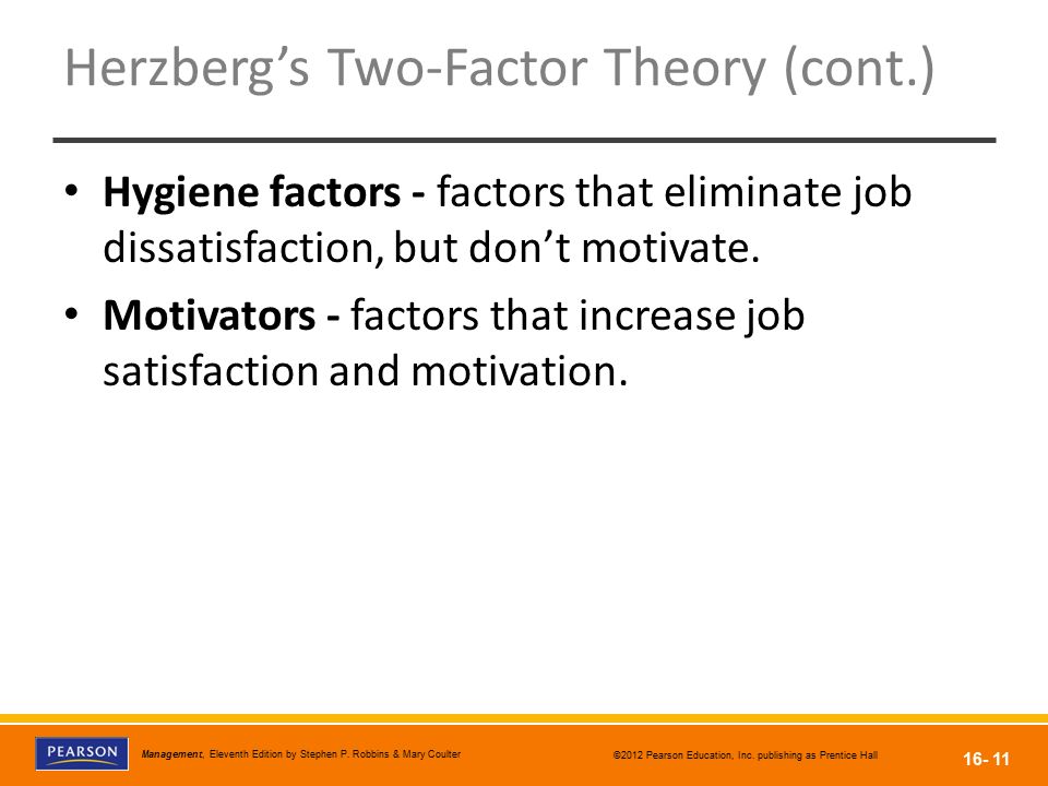 Herzberg’s Two-Factor Theory (cont.)