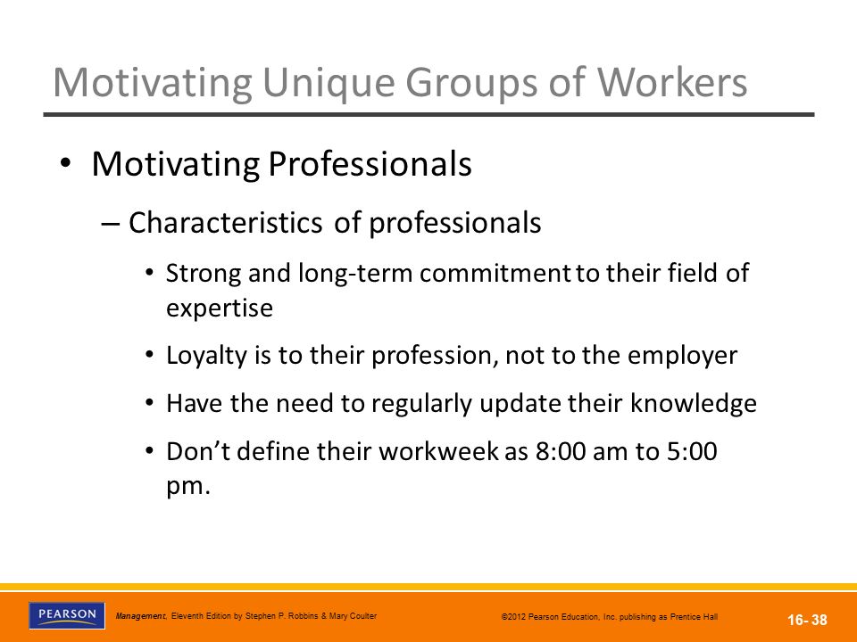 Motivating Unique Groups of Workers