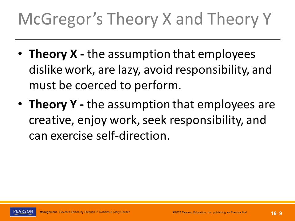 McGregor’s Theory X and Theory Y