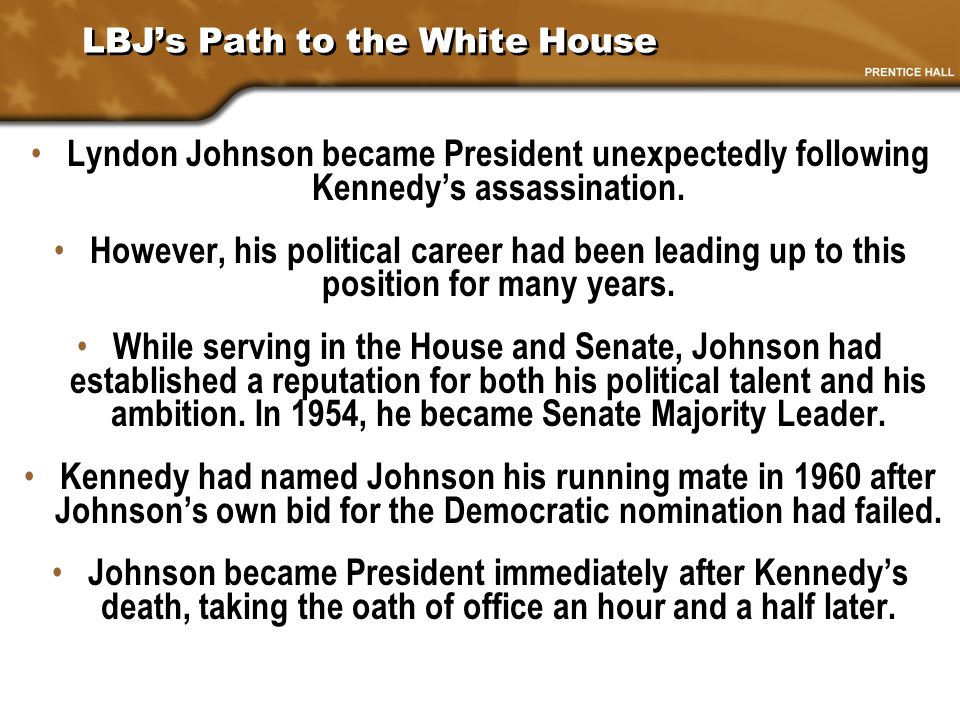 LBJ’s Path to the White House