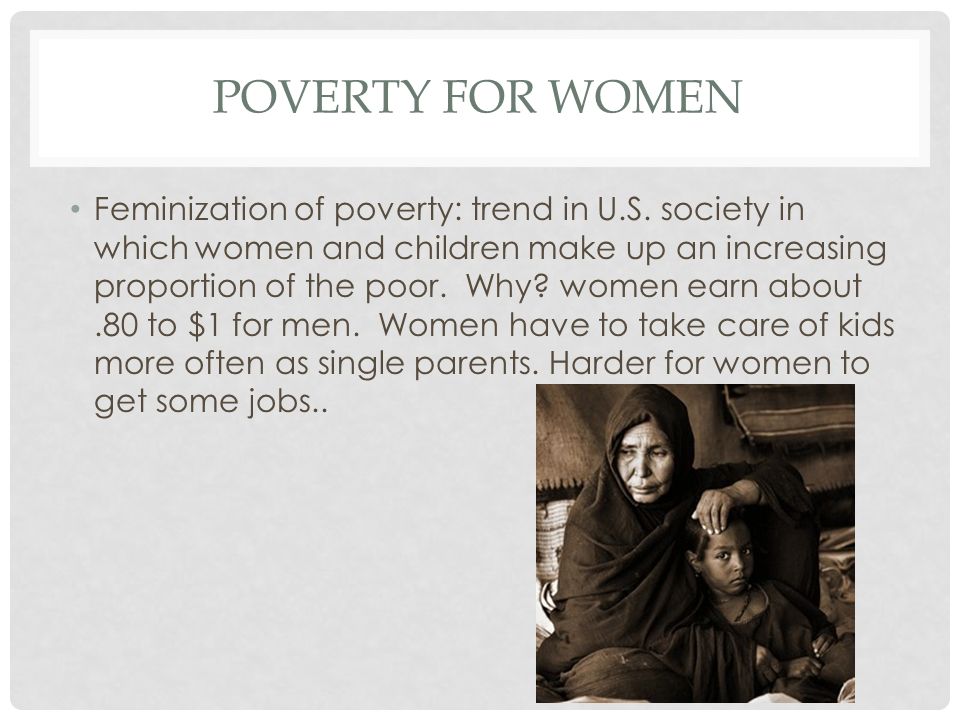 Poverty for women