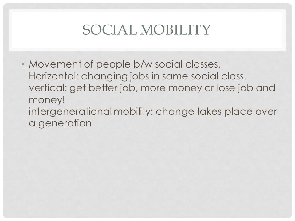 Social mobility