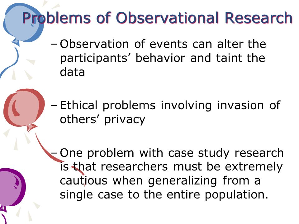 Problems of Observational Research