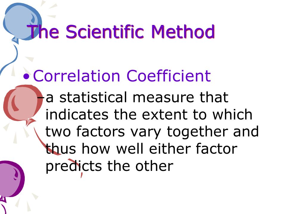 The Scientific Method Correlation Coefficient
